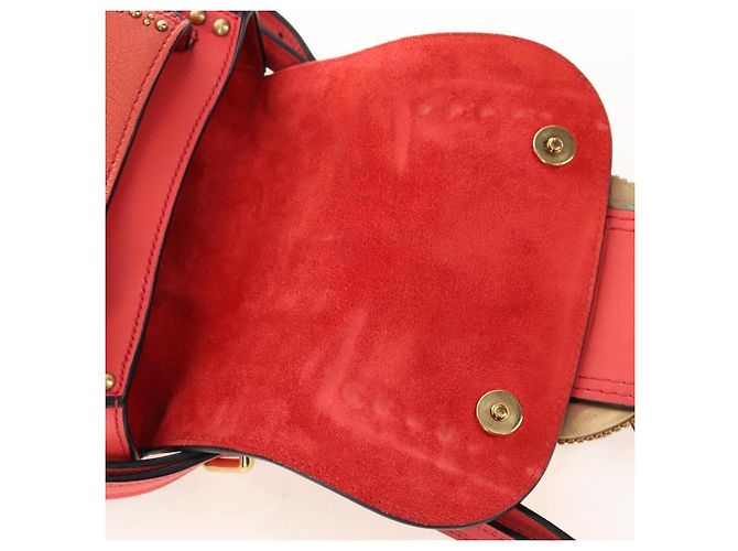 Miu Miu Madras Shoulder Bag Leather Orange Gold - vista 25