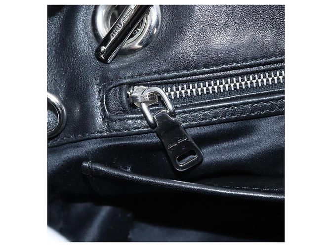 Miu Miu Matelasse Chain Shoulder Bag Leather 2way Black Silver - vista 26