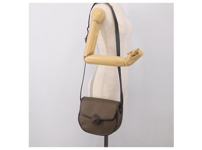 FENDI Shoulder Bag Coated Canvas Beige Gold - vista 22
