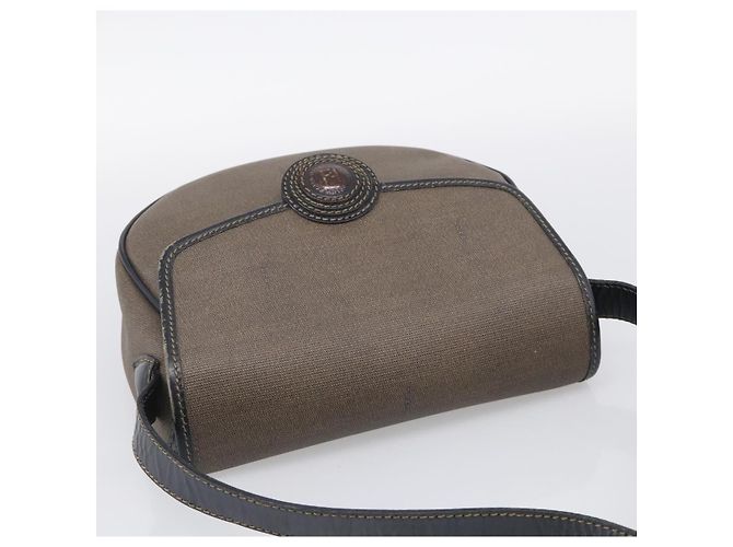 FENDI Shoulder Bag Coated Canvas Beige Gold - vista 6