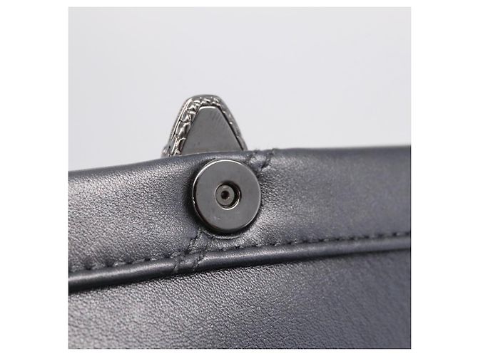 Bulgari BVLGARI Serpenti Chain Shoulder Bag Leather Gray Silver - vista 19