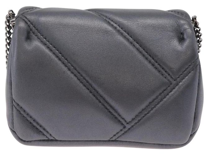 Bulgari BVLGARI Serpenti Chain Shoulder Bag Leather Gray Silver - vista 2