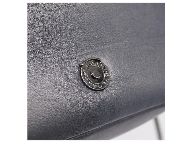 Bulgari BVLGARI Serpenti Chain Shoulder Bag Leather Gray Silver - vista 20