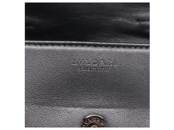 Bulgari BVLGARI Serpenti Chain Shoulder Bag Leather Gray Silver - vista 21