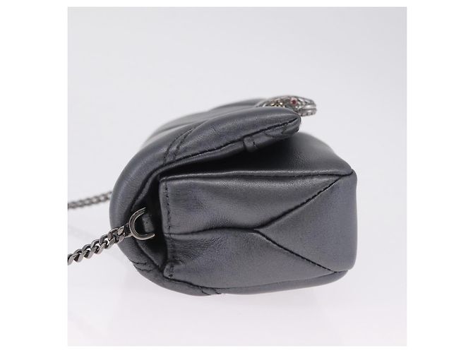 Bulgari BVLGARI Serpenti Chain Shoulder Bag Leather Gray Silver - vista 4
