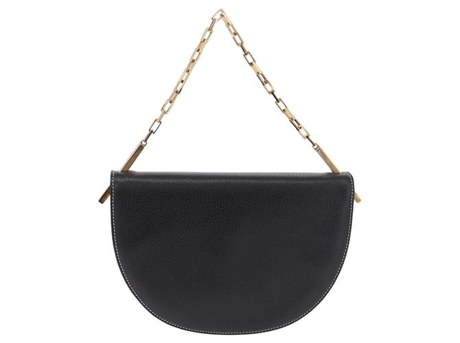FENDI Shoulder Bag Leather Black Gold - vista 13