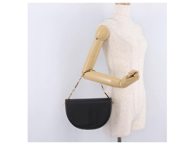 FENDI Shoulder Bag Leather Black Gold - vista 25