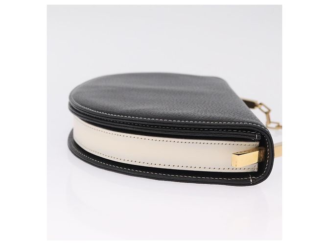 FENDI Shoulder Bag Leather Black Gold - vista 3