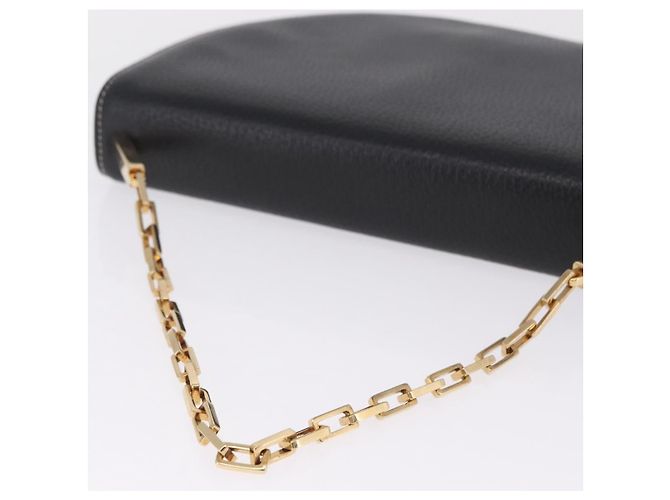 FENDI Shoulder Bag Leather Black Gold - vista 7