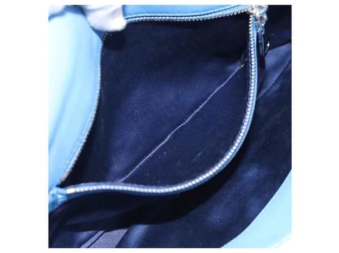 Miu Miu Matelasse Hand Bag Cotton 2way Blue Silver - vista 29