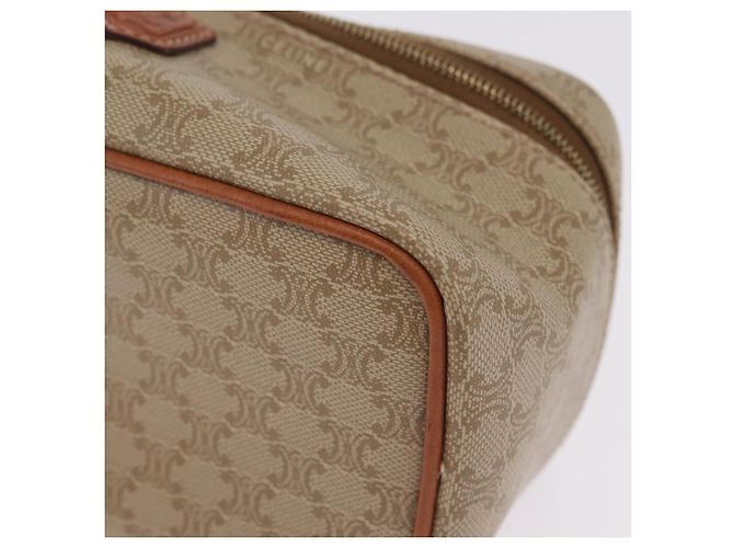 Céline CELINE Macadam Canvas Vanity Hand Bag PVC Beige Gold - vista 15