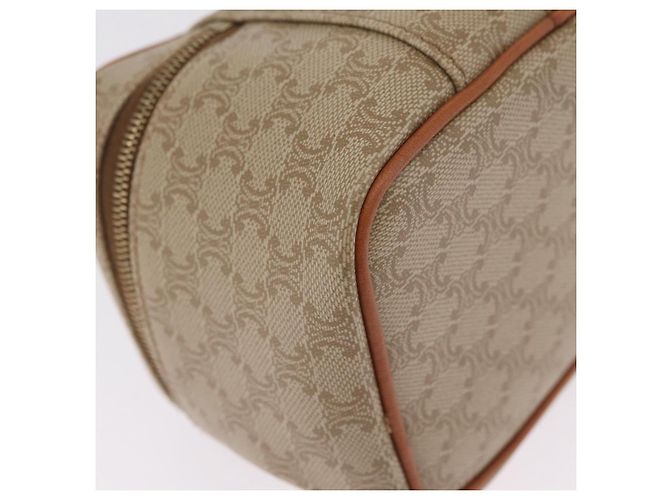 Céline CELINE Macadam Canvas Vanity Hand Bag PVC Beige Gold - vista 16