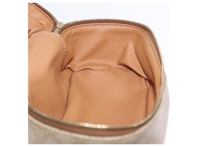 Céline CELINE Macadam Canvas Vanity Hand Bag PVC Beige Gold - vista 21