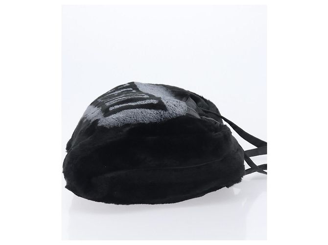 FENDI Tote Bag Acrylic Fur Black - vista 4