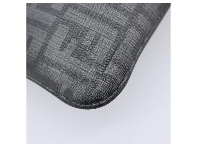 FENDI Zucca Canvas Shoulder Bag PVC Silver Black 7VA247 - vista 18