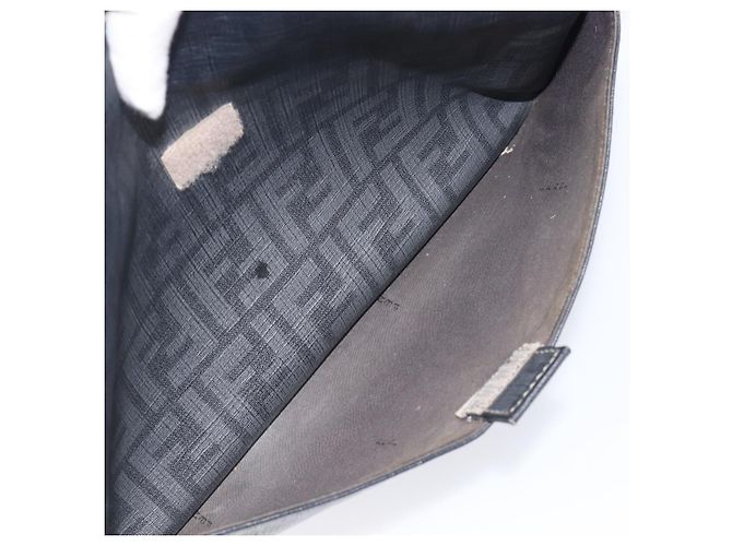 FENDI Zucca Canvas Shoulder Bag PVC Silver Black 7VA247 - vista 25