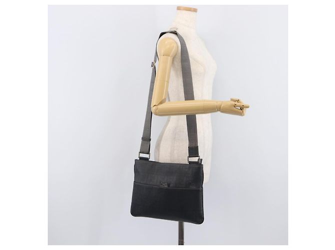 FENDI Zucca Canvas Shoulder Bag PVC Silver Black 7VA247 - vista 27