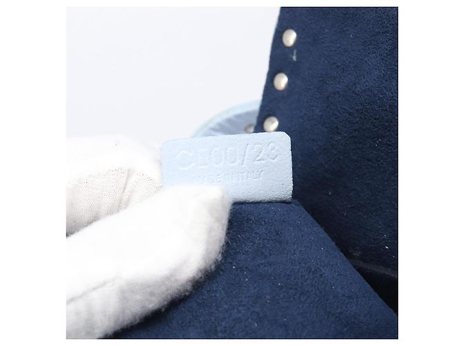 Céline CELINE Shoulder Bag Leather Light Blue Silver - vista 12
