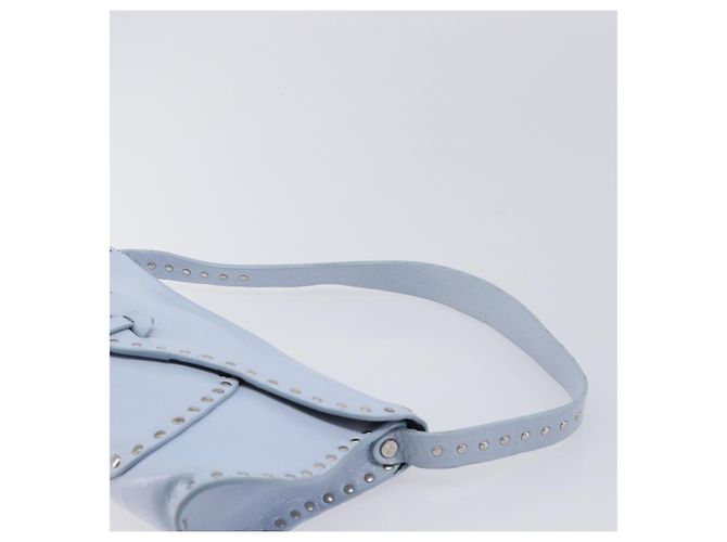 Céline CELINE Shoulder Bag Leather Light Blue Silver - vista 14