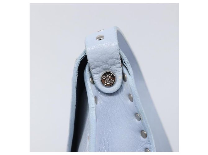 Céline CELINE Shoulder Bag Leather Light Blue Silver - vista 21