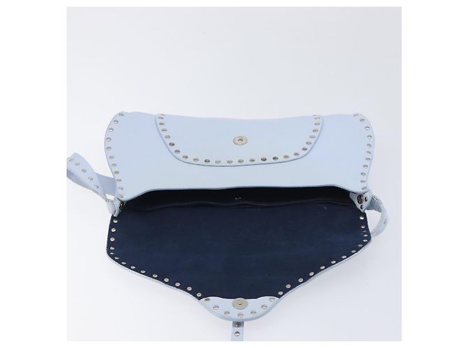 Céline CELINE Shoulder Bag Leather Light Blue Silver - vista 24