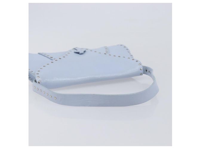 Céline CELINE Shoulder Bag Leather Light Blue Silver - vista 7