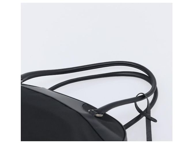 PRADA Hand Bag Nylon Leather Black Silver - vista 8