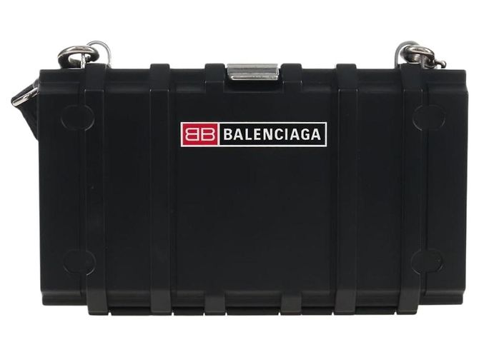 Balenciaga Toolbox Shoulder Bag Plastic Black Silver 658765 - vista 2