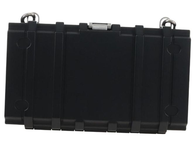 Balenciaga Toolbox Shoulder Bag Plastic Black Silver 658765 - vista 3