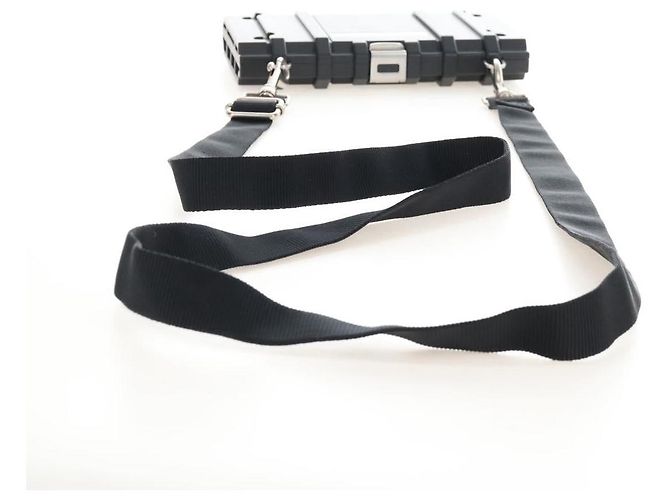 Balenciaga Toolbox Shoulder Bag Plastic Black Silver 658765 - vista 7