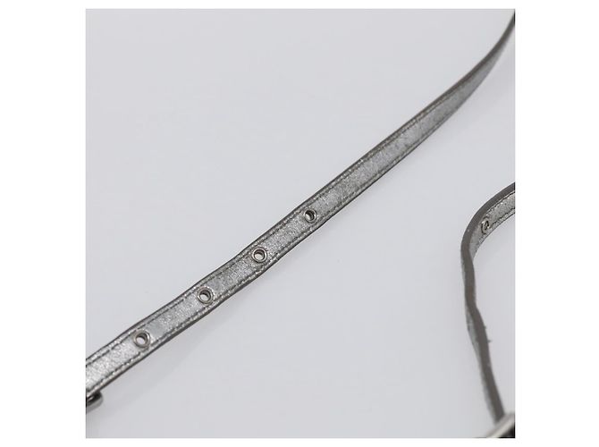 Miu Miu Matelasse Shoulder Bag Leather Silver - vista 8