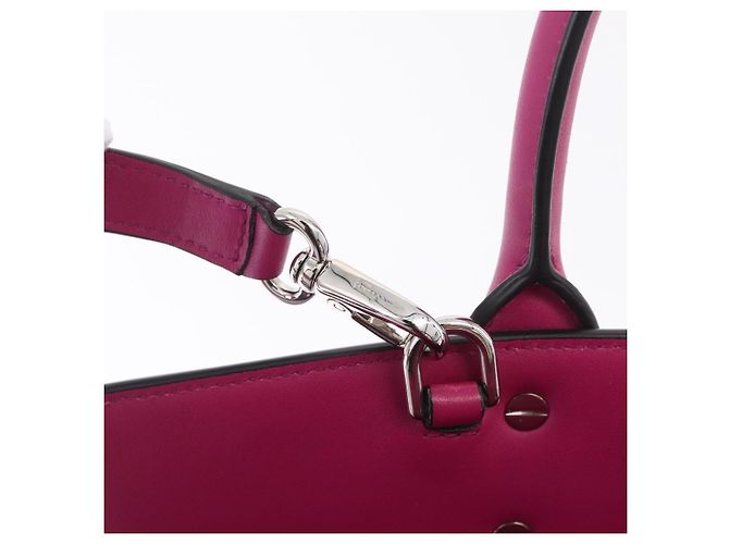 Salvatore Ferragamo Studio Bag Small Leather 2way Purple Silver - vista 23