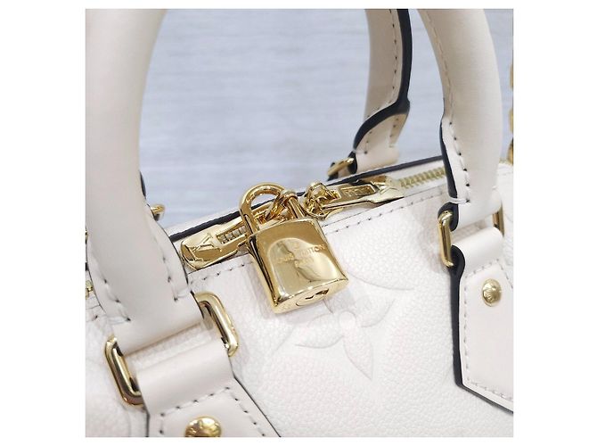 Louis Vuitton Speedy Bandoulière Monogram Empreinte Creme - vista 15