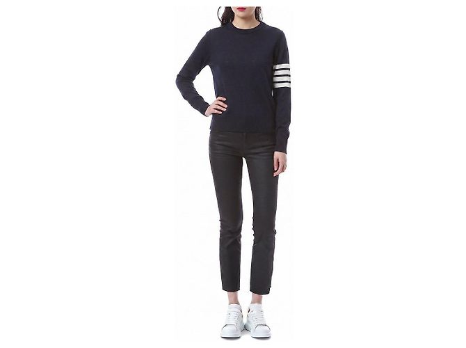 Thom Browne Gestreifter Wollpullover für Damen - Ansicht 4