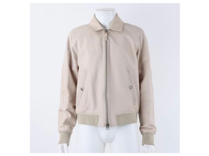 Tom Ford Leder-Bomberjacke Elfenbein - Ansicht 7