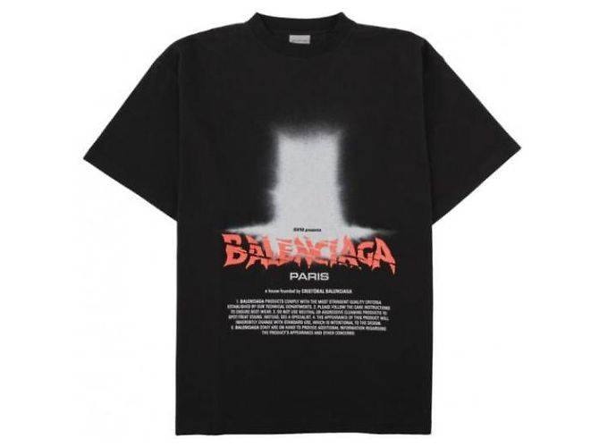 Balenciaga Oversized T-Shirt Schwarz Baumwolle - Ansicht 4