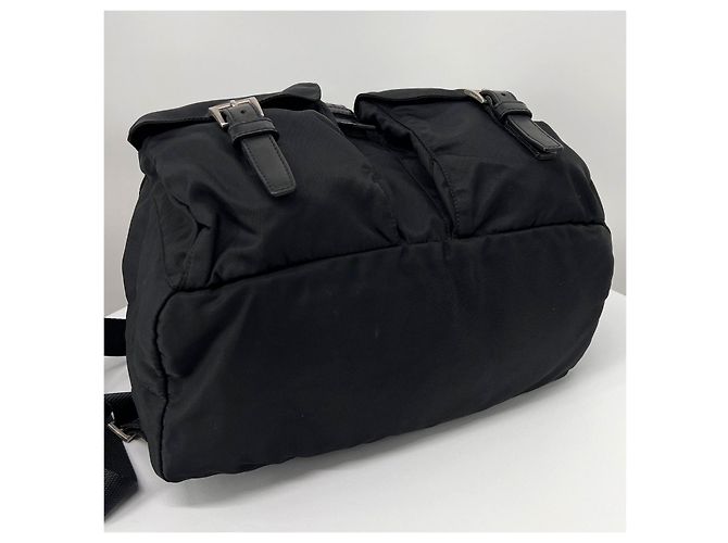 Prada Zaino Medium in nylon con logo triangolare Nero - vista 7