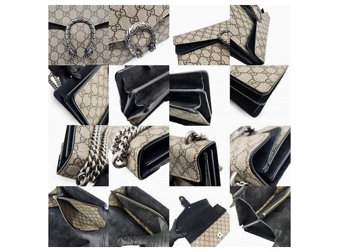 Gucci Borsa a spalla Dionysus Small Chain GG Supreme Canvas - vista 10
