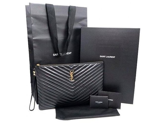 Autre Marque Clutch con tracolla e porta documenti Monogram Matelassé Nero - vista 2