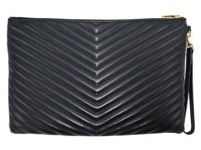 Autre Marque Clutch con tracolla e porta documenti Monogram Matelassé Nero - vista 3
