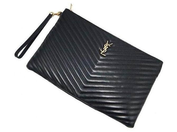 Autre Marque Clutch con tracolla e porta documenti Monogram Matelassé Nero - vista 4