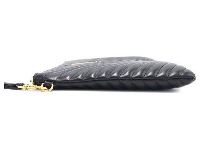 Autre Marque Clutch con tracolla e porta documenti Monogram Matelassé Nero - vista 7