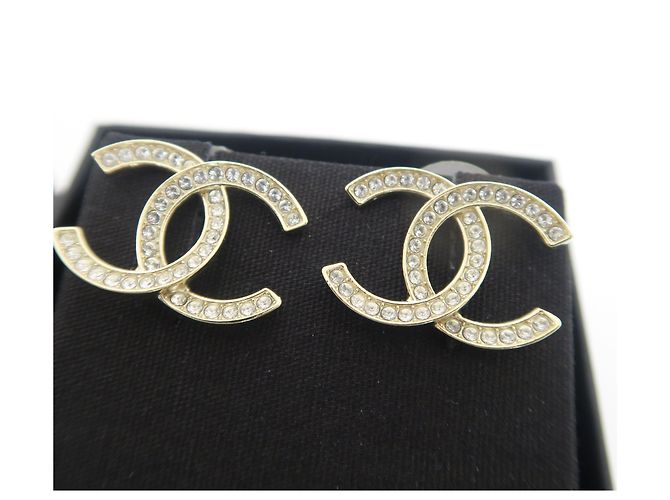 Chanel Orecchini placcati in oro con cristalli - vista 2
