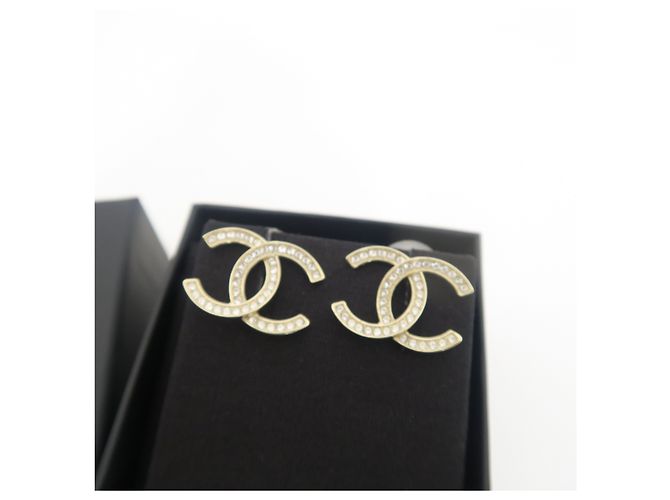 Chanel Orecchini placcati in oro con cristalli - vista 4