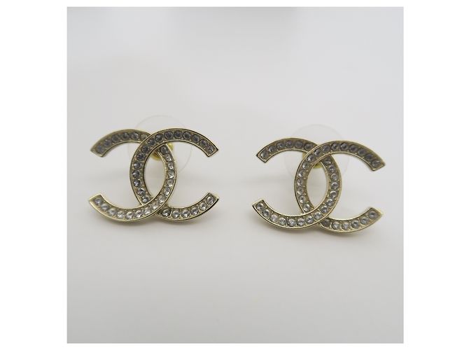 Chanel Orecchini placcati in oro con cristalli - vista 6