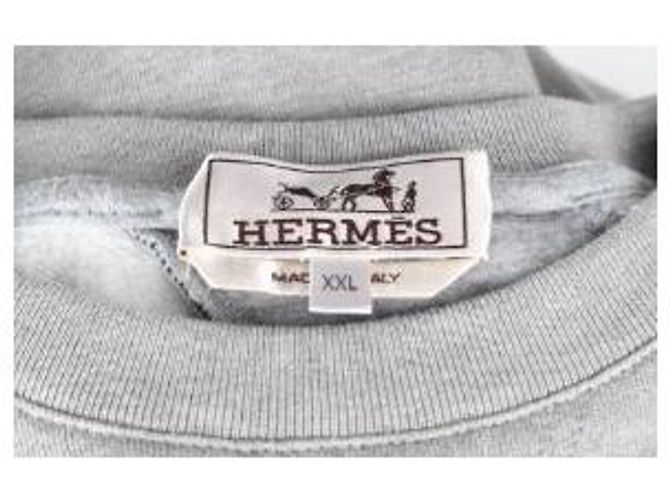 Hermès Kurzarm-Sweatshirt mit Rundhalsausschnitt Grau - Ansicht 8