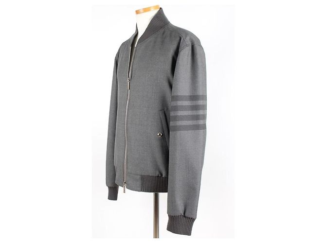 Thom Browne Bomber a Righe Diagonali - vista 2