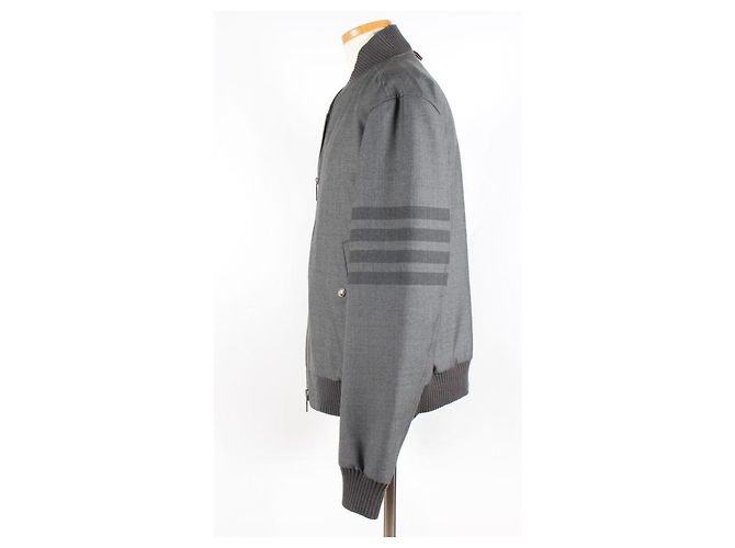 Thom Browne Bomber a Righe Diagonali - vista 3