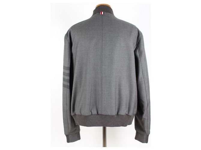 Thom Browne Bomber a Righe Diagonali - vista 4
