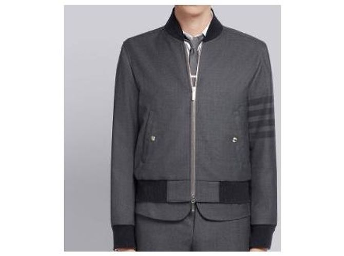 Thom Browne Bomber a Righe Diagonali - vista 7